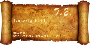 Tarsoly Emil névjegykártya